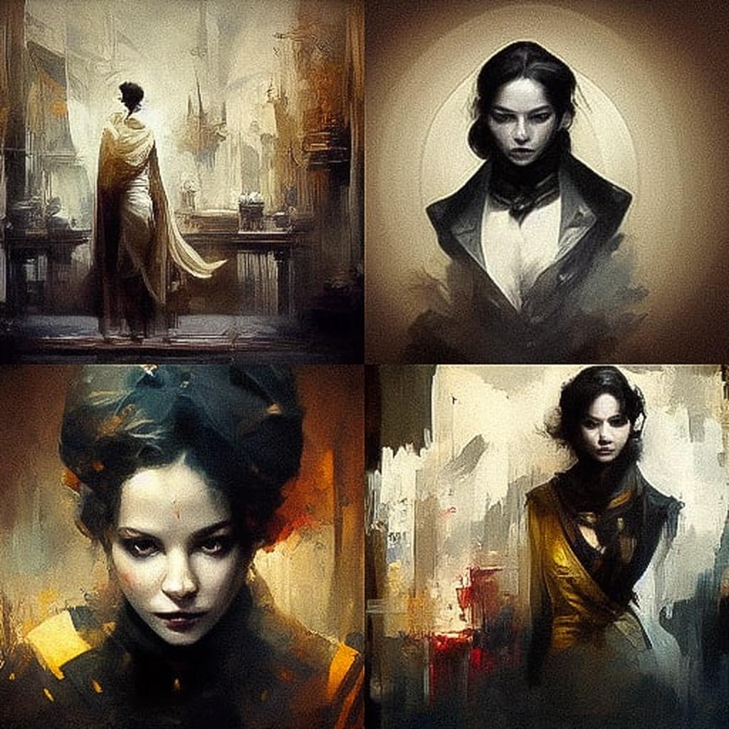 Bastien Lecouffe-Deharme style, Midjourney V3, render 1 of 4