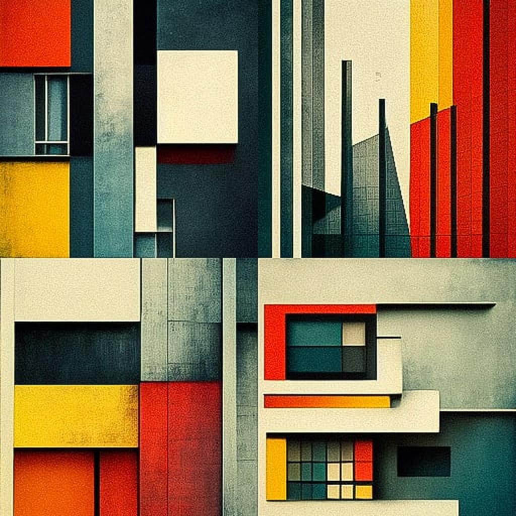 Bauhaus style, Midjourney V3, render 1 of 4