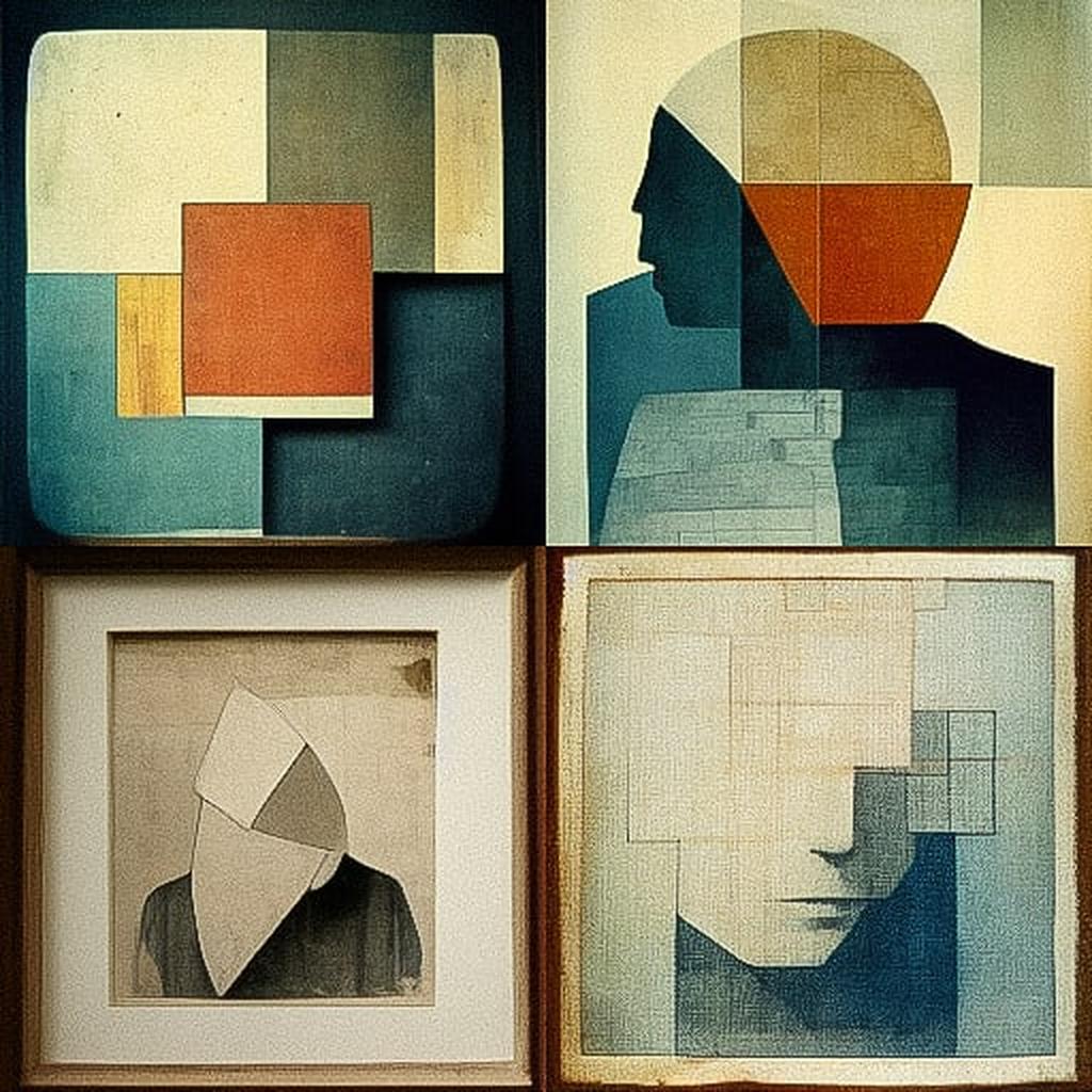 Ben Nicholson style, Midjourney V3, render 1 of 4