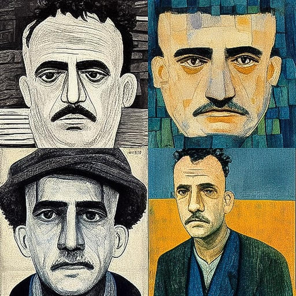 Ben Shahn style, Midjourney V3, render 1 of 4