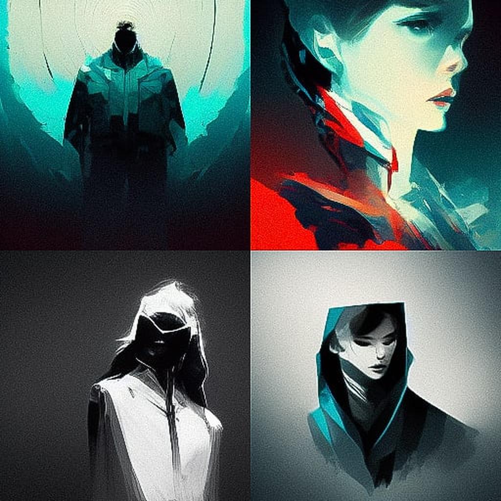 Benedick Bana style, Midjourney V3, render 1 of 4