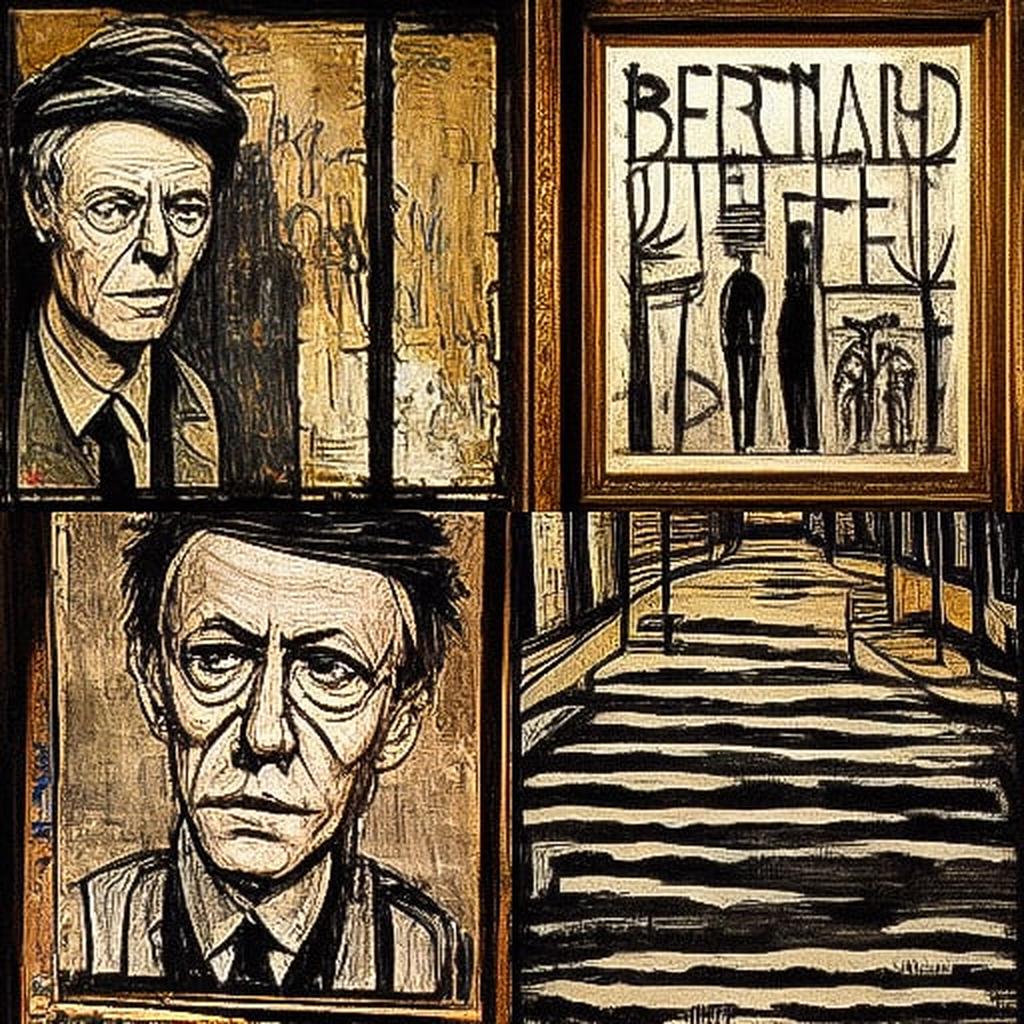 Bernard Buffet style, Midjourney V3, render 1 of 4