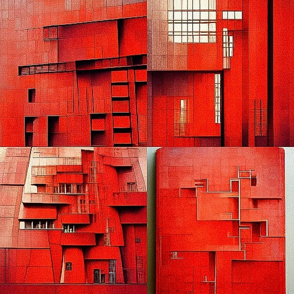 Bernard Tschumi style, Midjourney V3, render 1 of 4