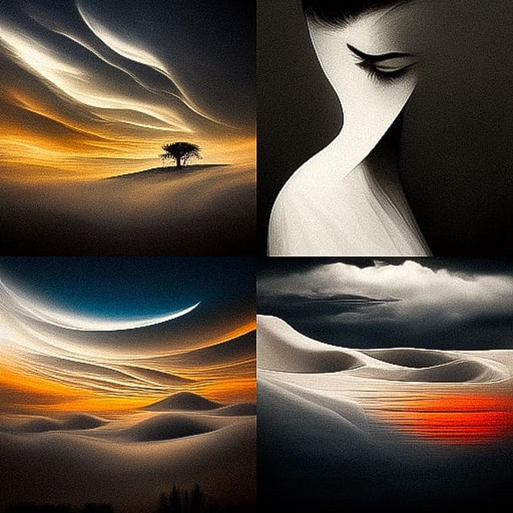 Bess Hamiti style, Midjourney V3, render 1 of 4