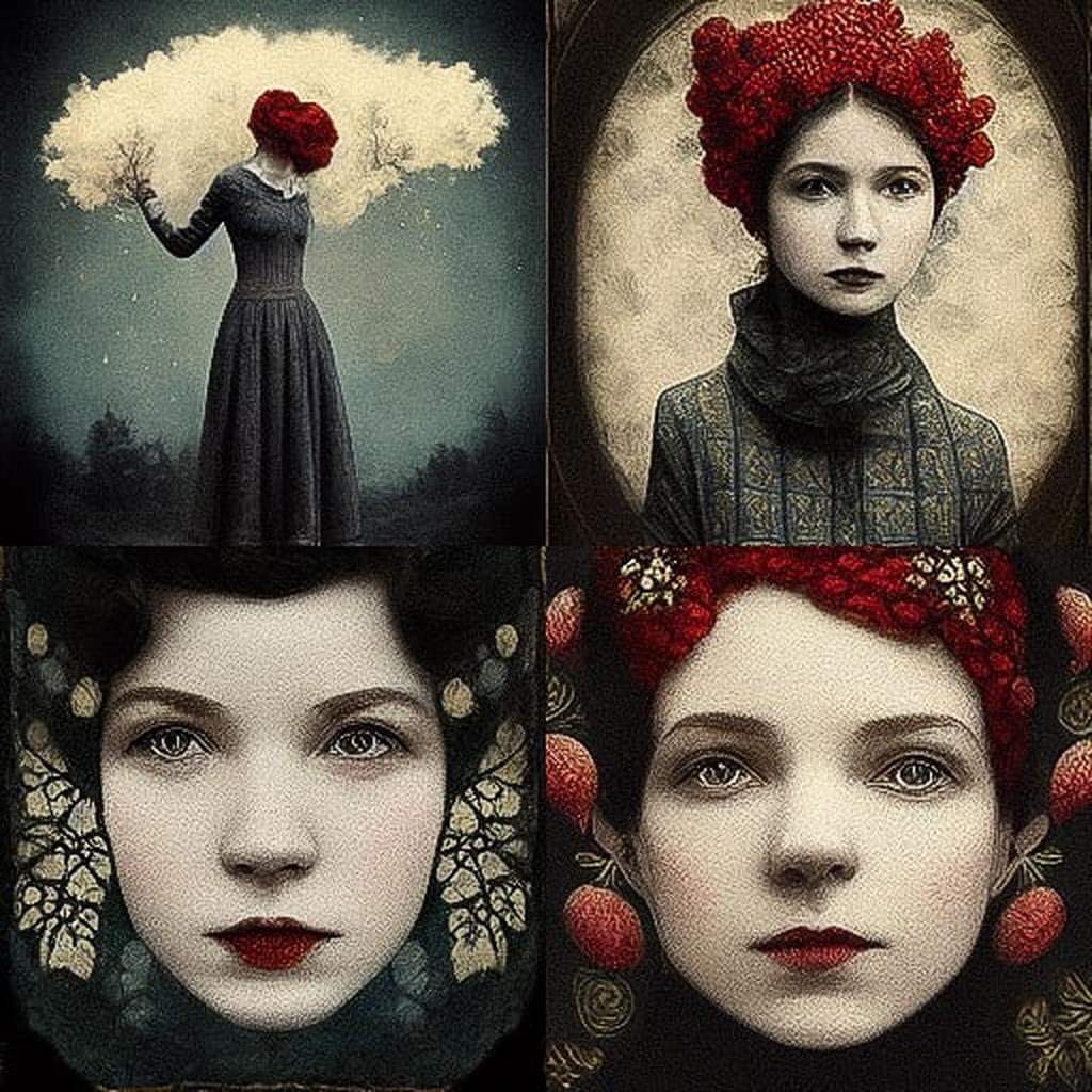 Beth Conklin style, Midjourney V3, render 1 of 4