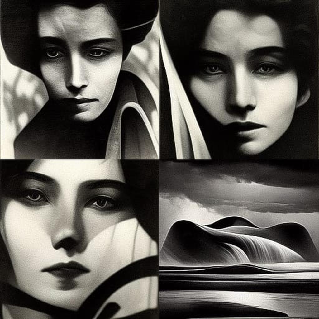 Brett Weston style, Midjourney V3, render 1 of 4