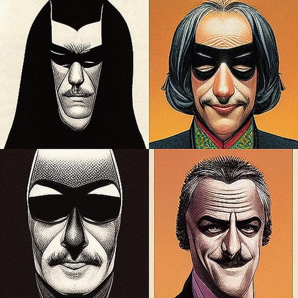 Brian Bolland style, Midjourney V3, render 1 of 4