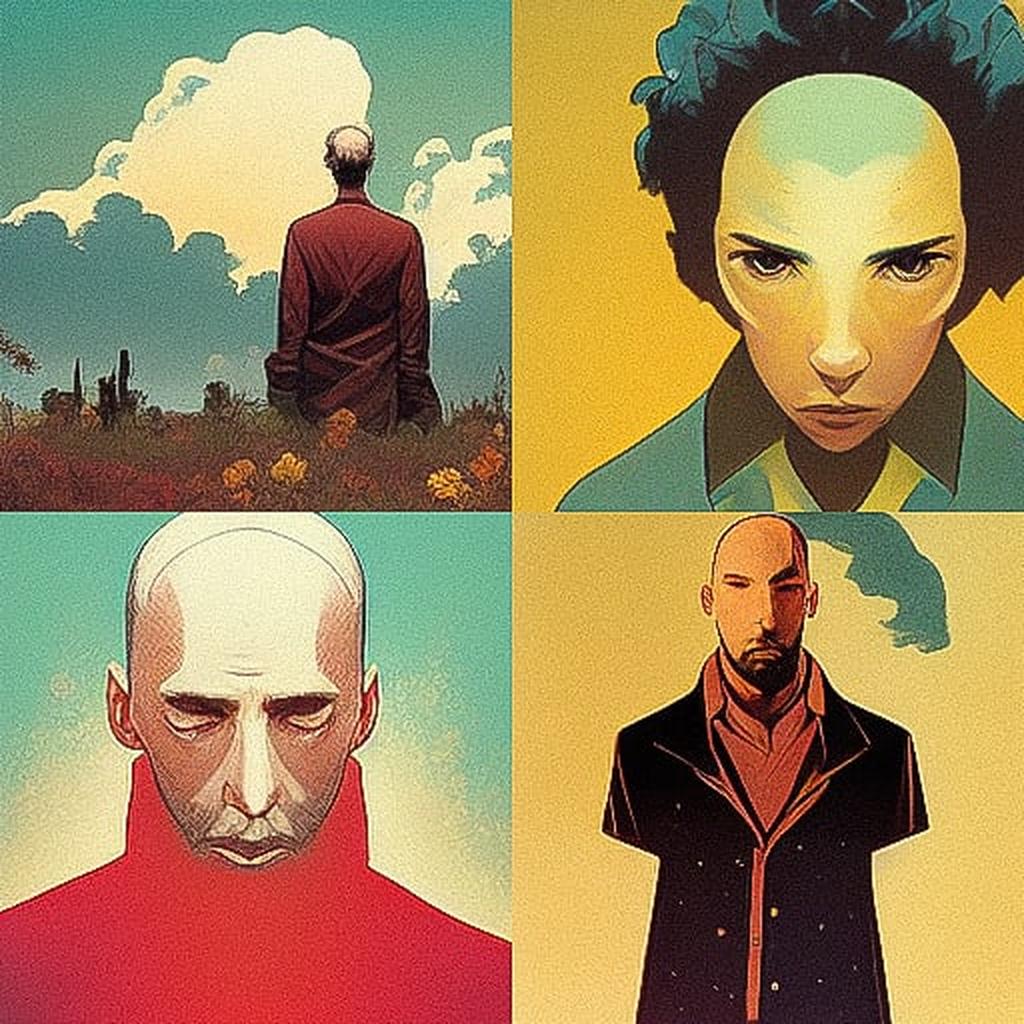 Brian K. Vaughan style, Midjourney V3, render 1 of 4