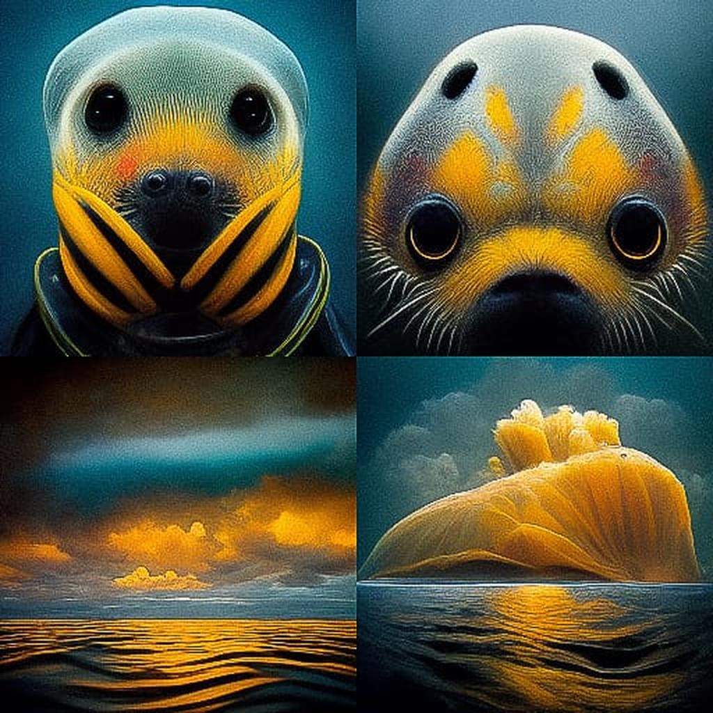 Brian Skerry style, Midjourney V3, render 1 of 4