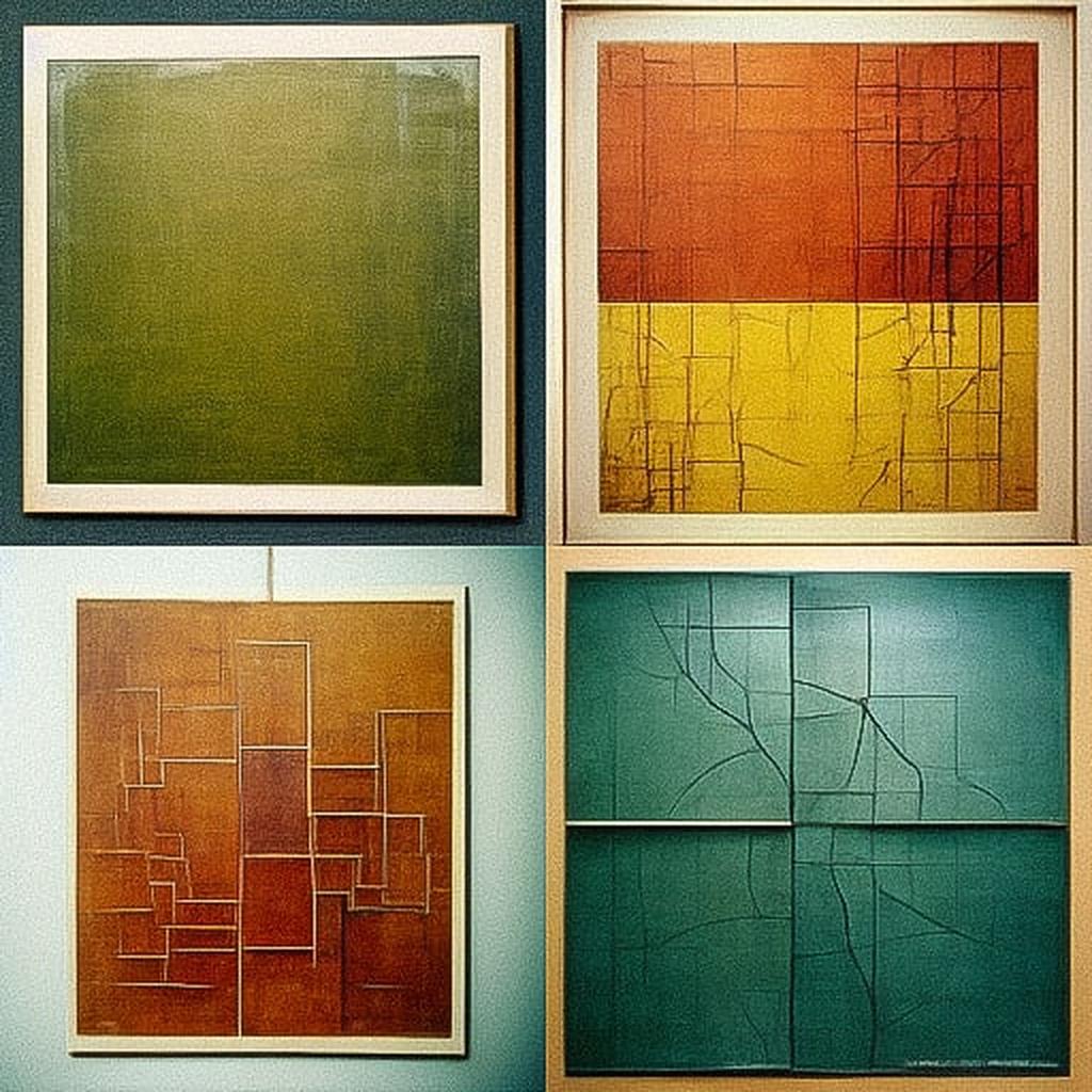 Brice Marden style, Midjourney V3, render 1 of 4