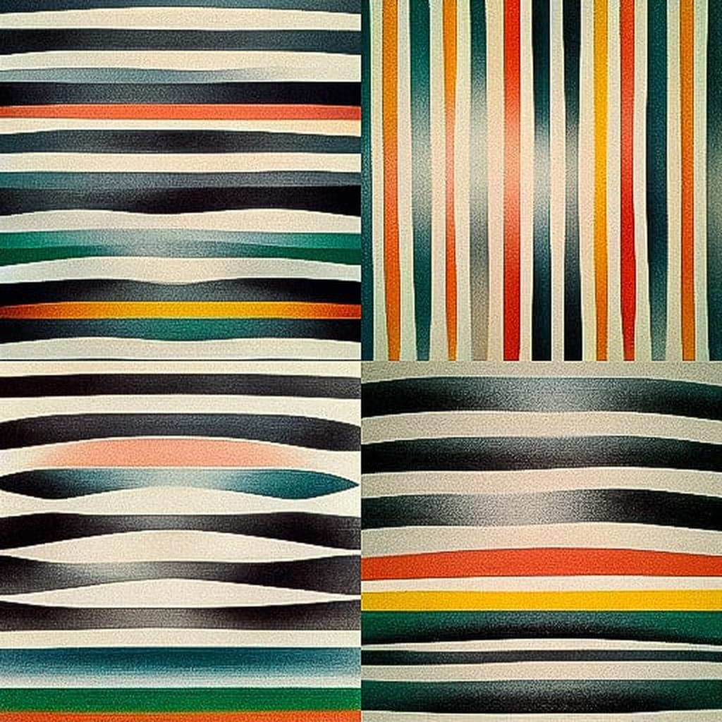 Bridget Riley style, Midjourney V3, render 1 of 4