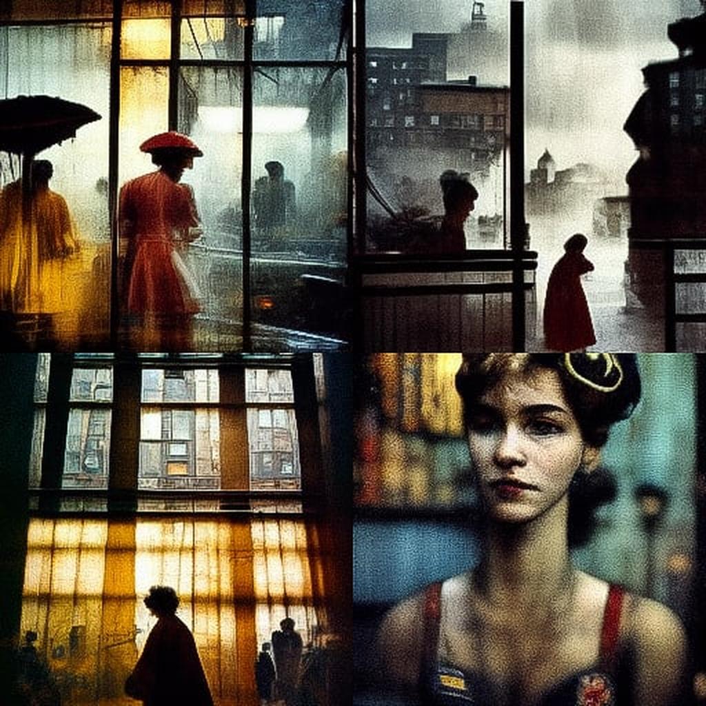 Bruce Davidson style, Midjourney V3, render 1 of 4