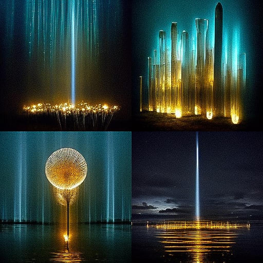 Bruce Munro style, Midjourney V3, render 1 of 4