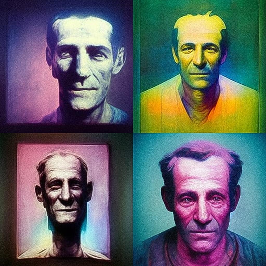Bruce Nauman style, Midjourney V3, render 1 of 4