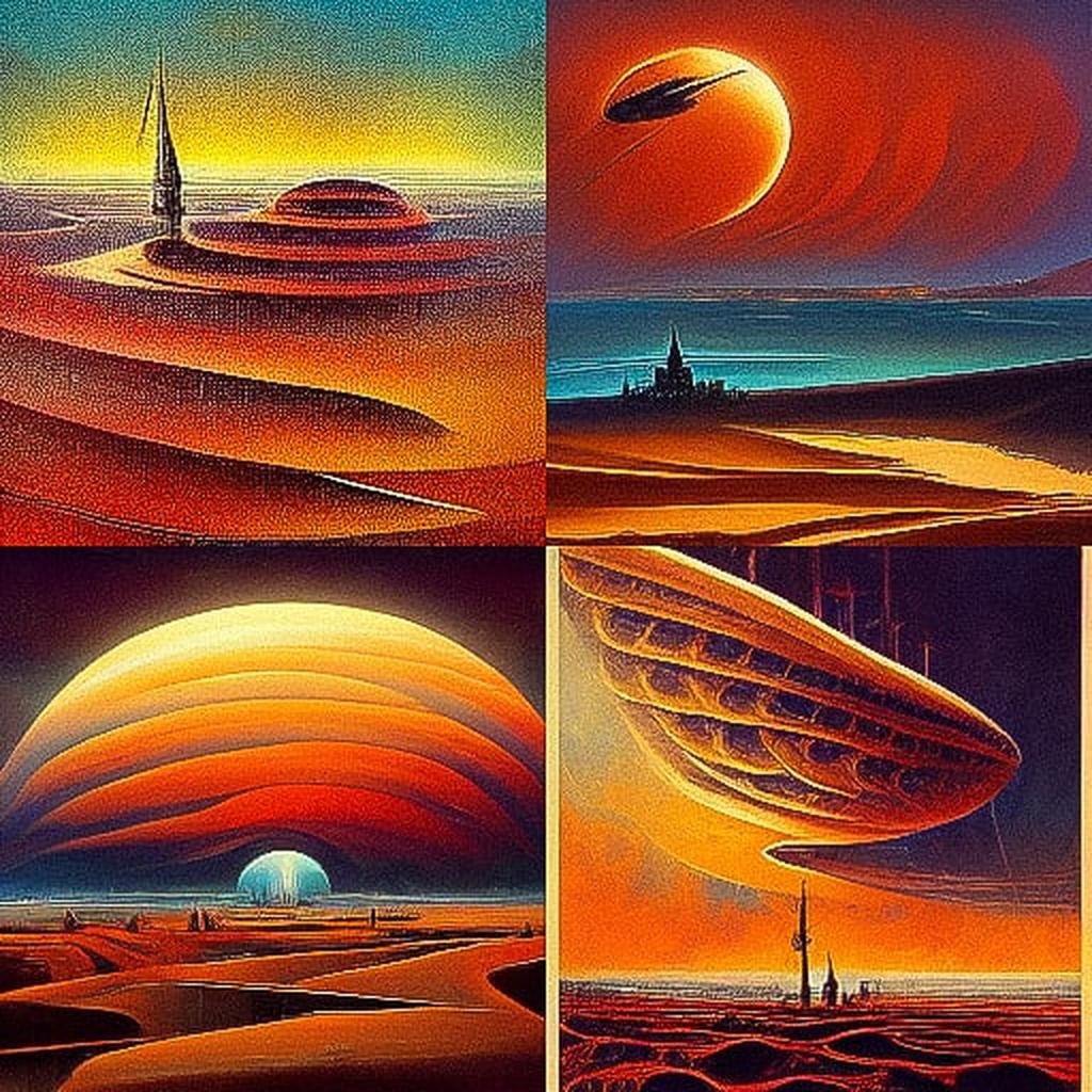 Bruce Pennington style, Midjourney V3, render 1 of 4