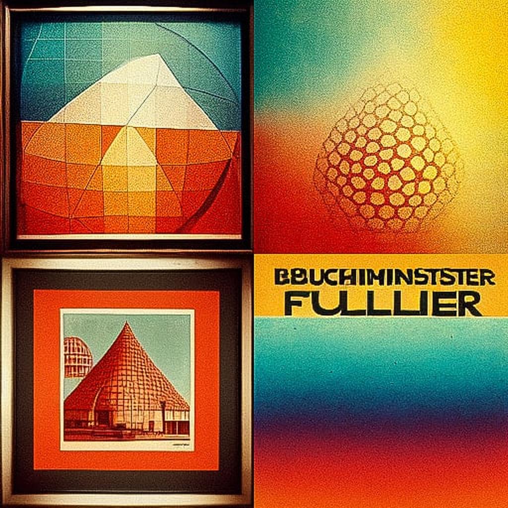 Buckminster Fuller style, Midjourney V3, render 1 of 4