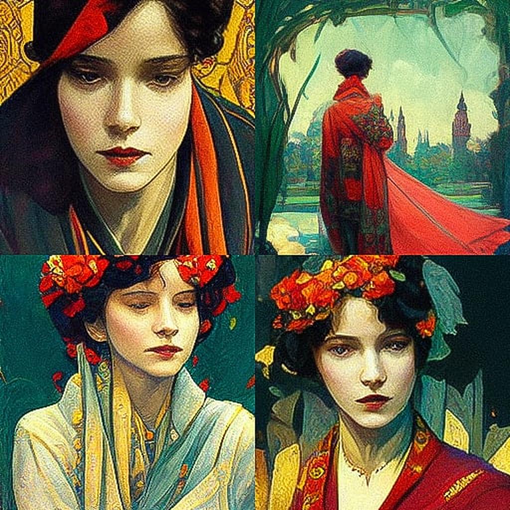 Byam Shaw style, Midjourney V3, render 1 of 4