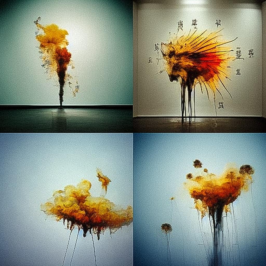 Cai Guo-Qiang style, Midjourney V3, render 1 of 4