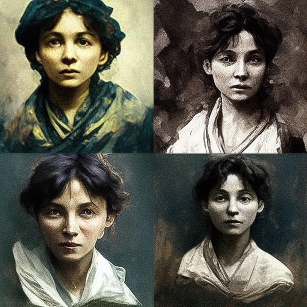 Camille Claudel style, Midjourney V3, render 1 of 4