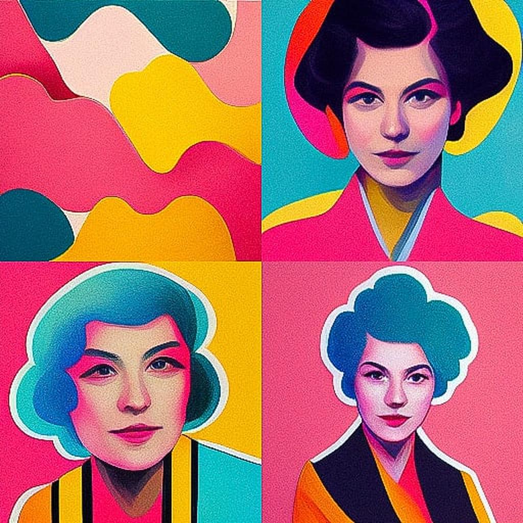 Camille Walala style, Midjourney V3, render 1 of 4