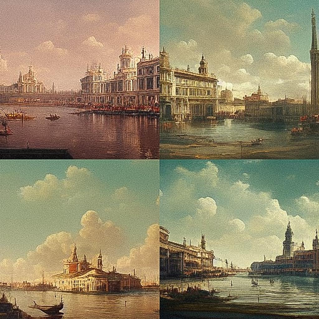 Canaletto style, Midjourney V3, render 1 of 4