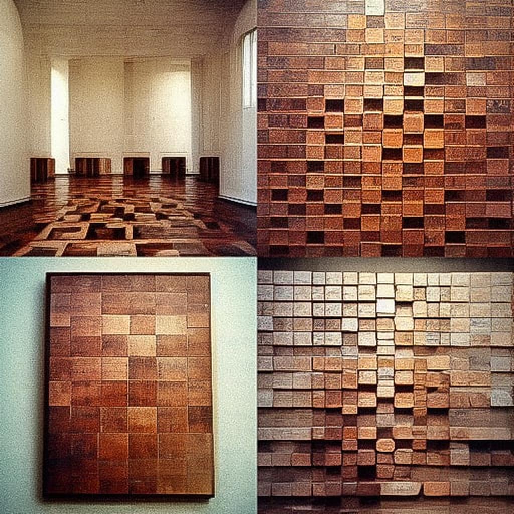 Carl Andre style, Midjourney V3, render 1 of 4