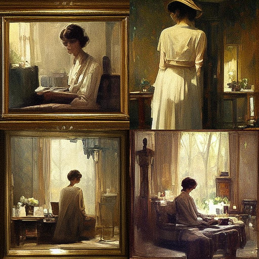 Carl Holsoe style, Midjourney V3, render 1 of 4
