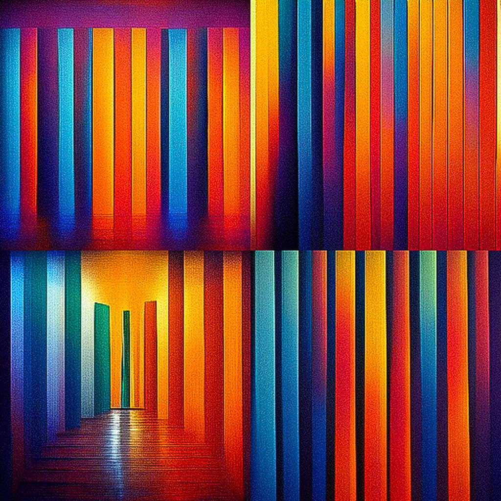 Carlos Cruz-Diez style, Midjourney V3, render 1 of 4