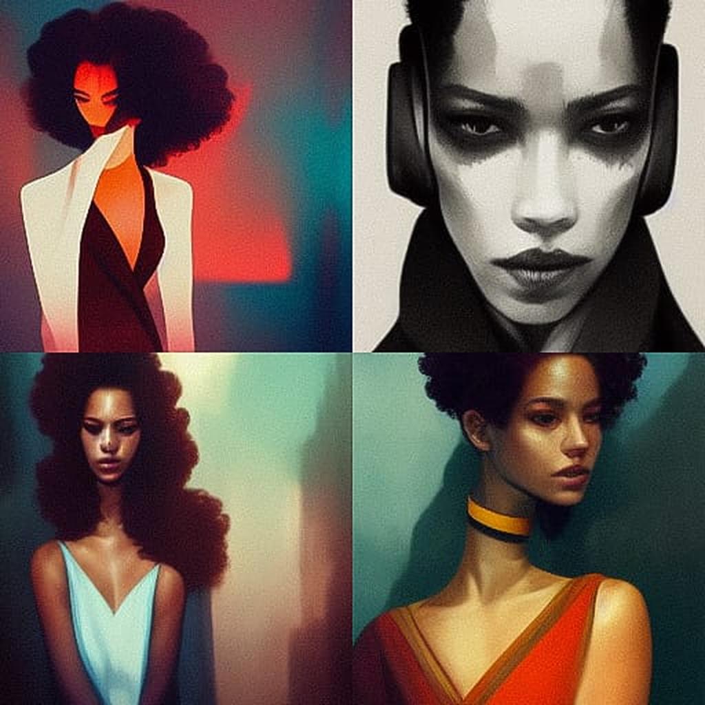 Carly Cushnie style, Midjourney V3, render 1 of 4