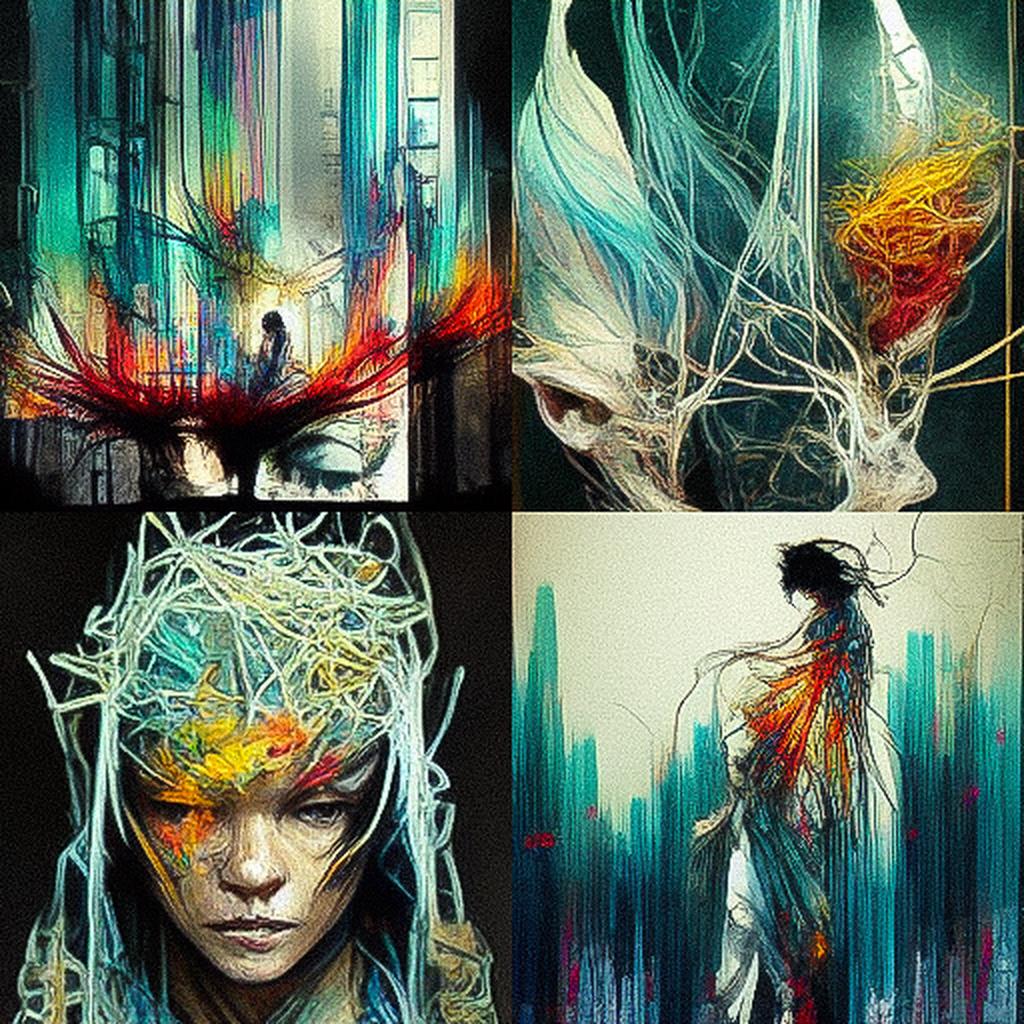 Carne Griffiths style, Midjourney V3, render 1 of 4