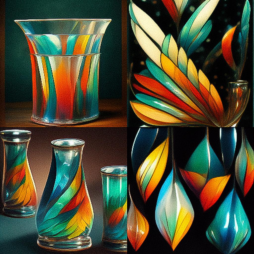 Carnival glass style, Midjourney V3, render 1 of 4