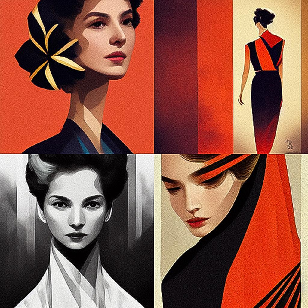 Carolina Herrera style, Midjourney V3, render 1 of 4