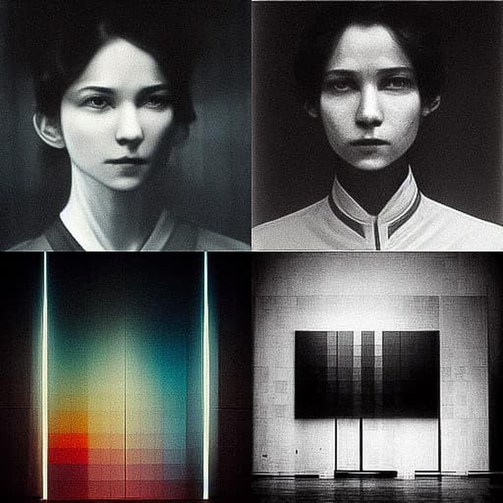 Carsten Nicolai style, Midjourney V3, render 1 of 4