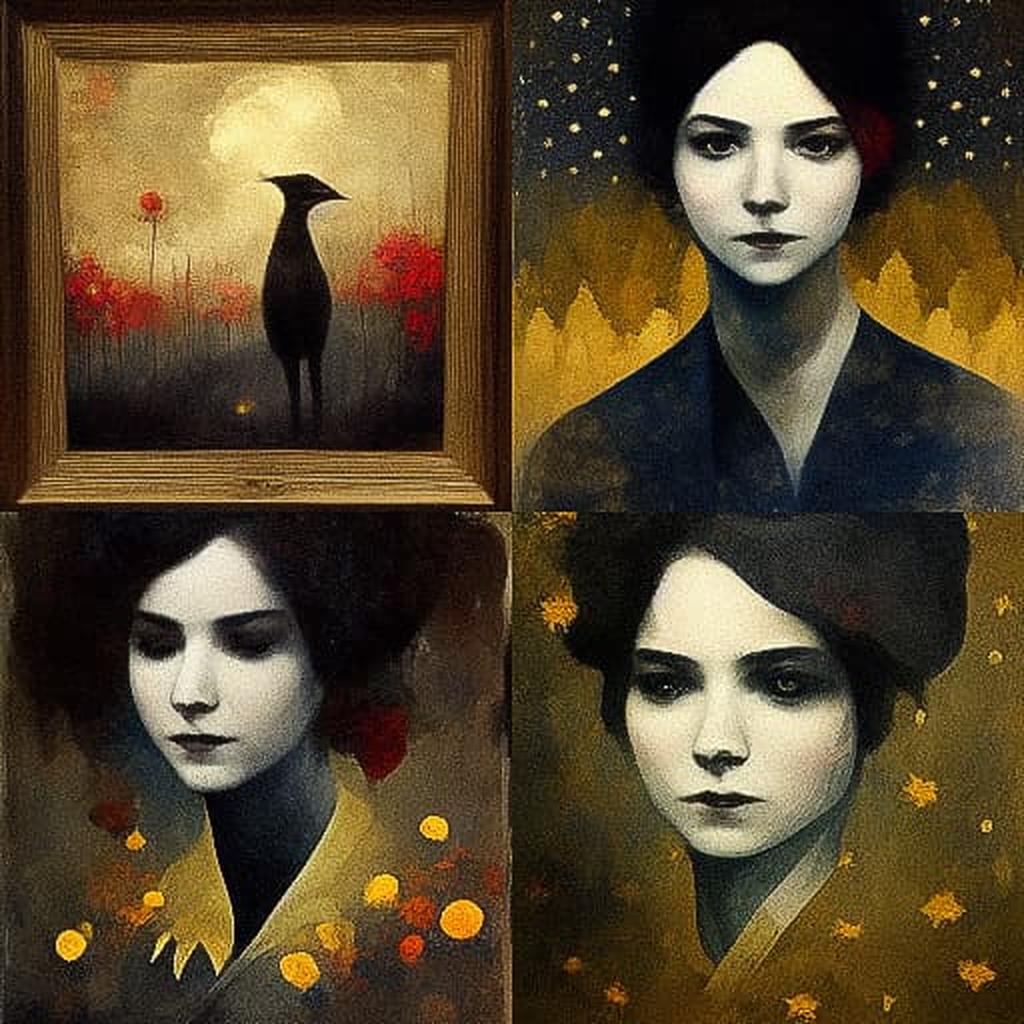 Catherine Hyde style, Midjourney V3, render 1 of 4