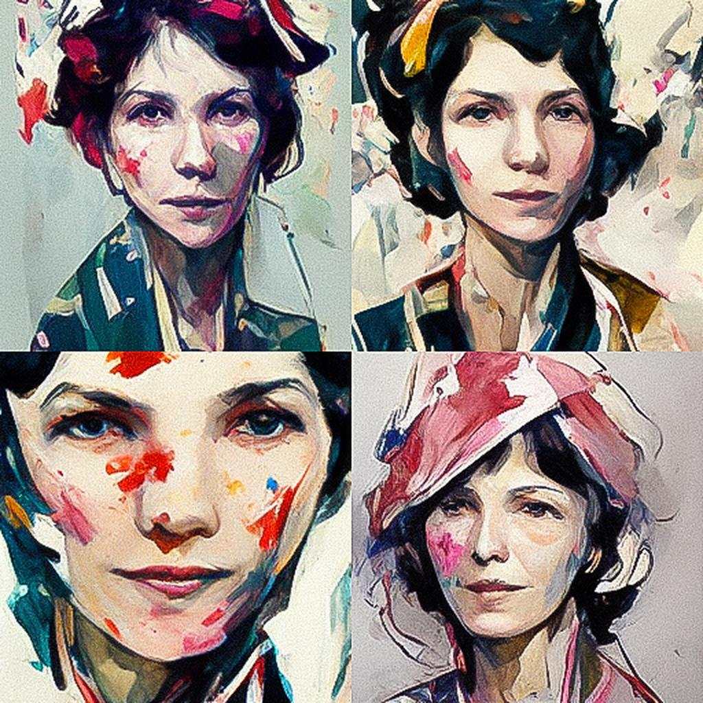 Cecily Brown style, Midjourney V3, render 1 of 4
