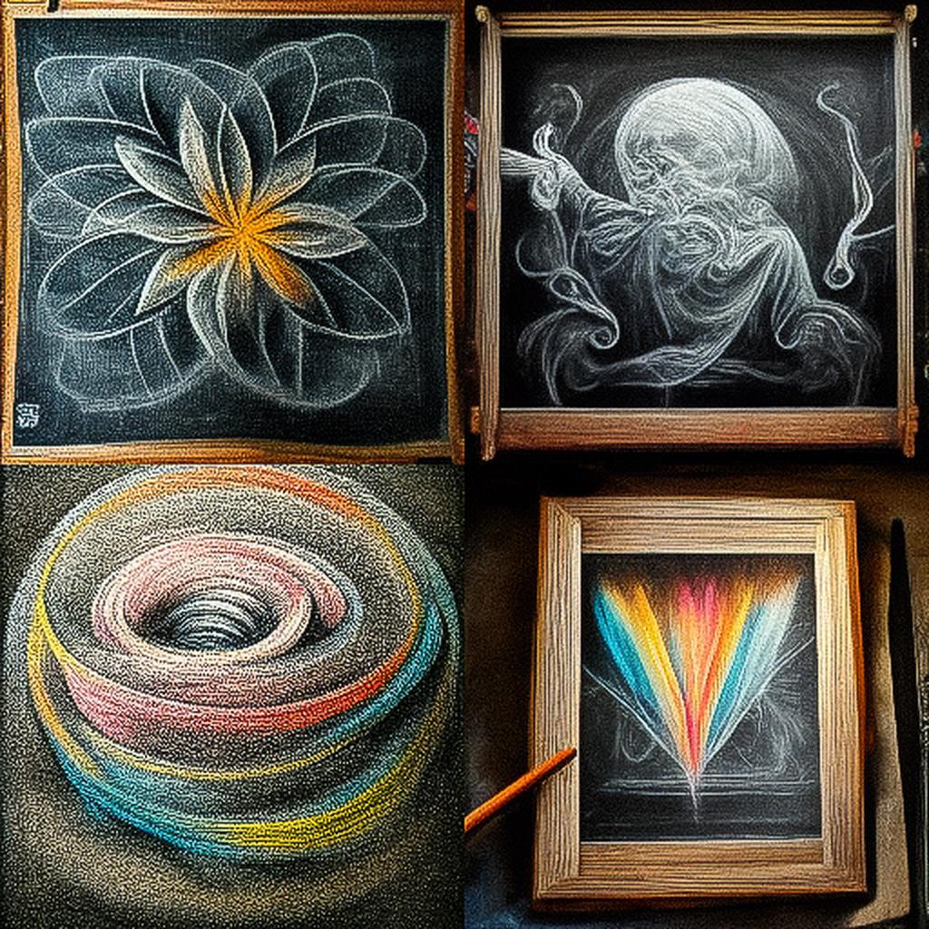 Chalk drawing style, Midjourney V3, render 1 of 4