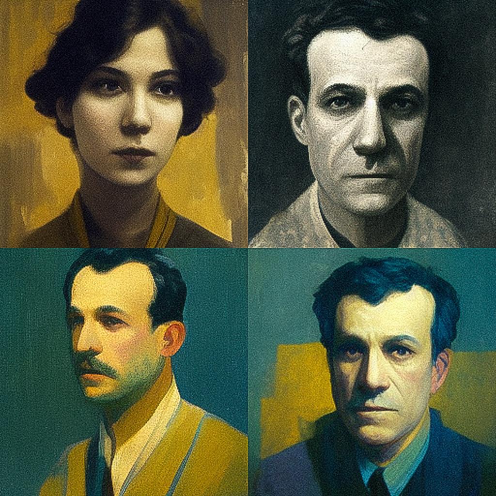 Charles Angrand style, Midjourney V3, render 1 of 4