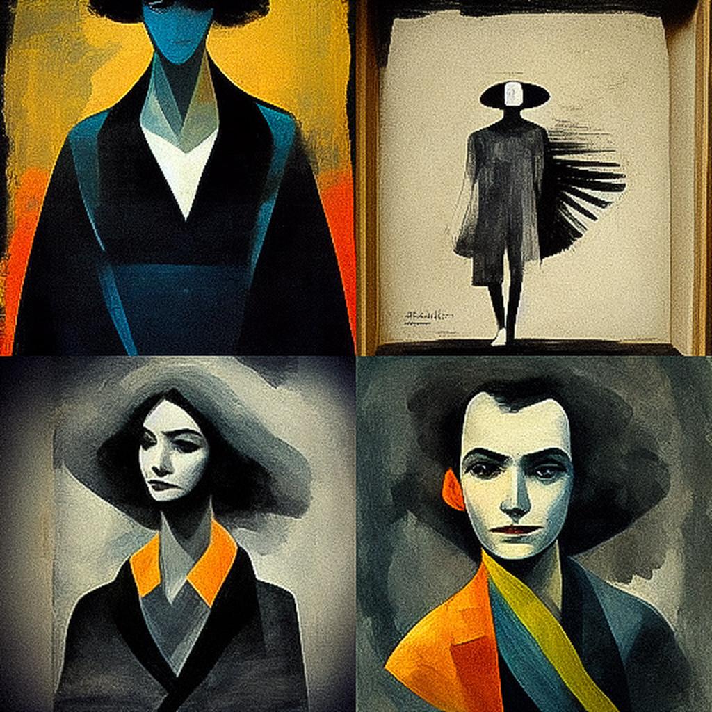 Charles Blackman style, Midjourney V3, render 1 of 4