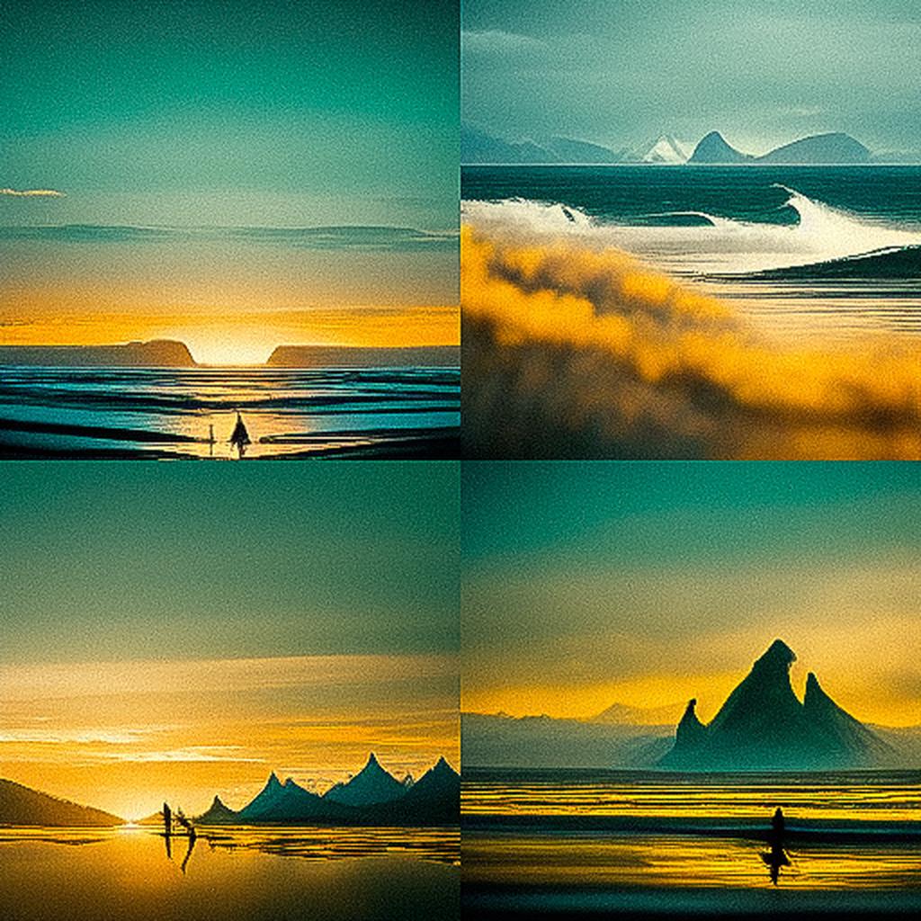 Chris Burkard style, Midjourney V3, render 1 of 4