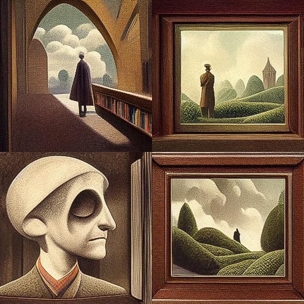 Chris Van Allsburg style, Midjourney V3, render 1 of 4
