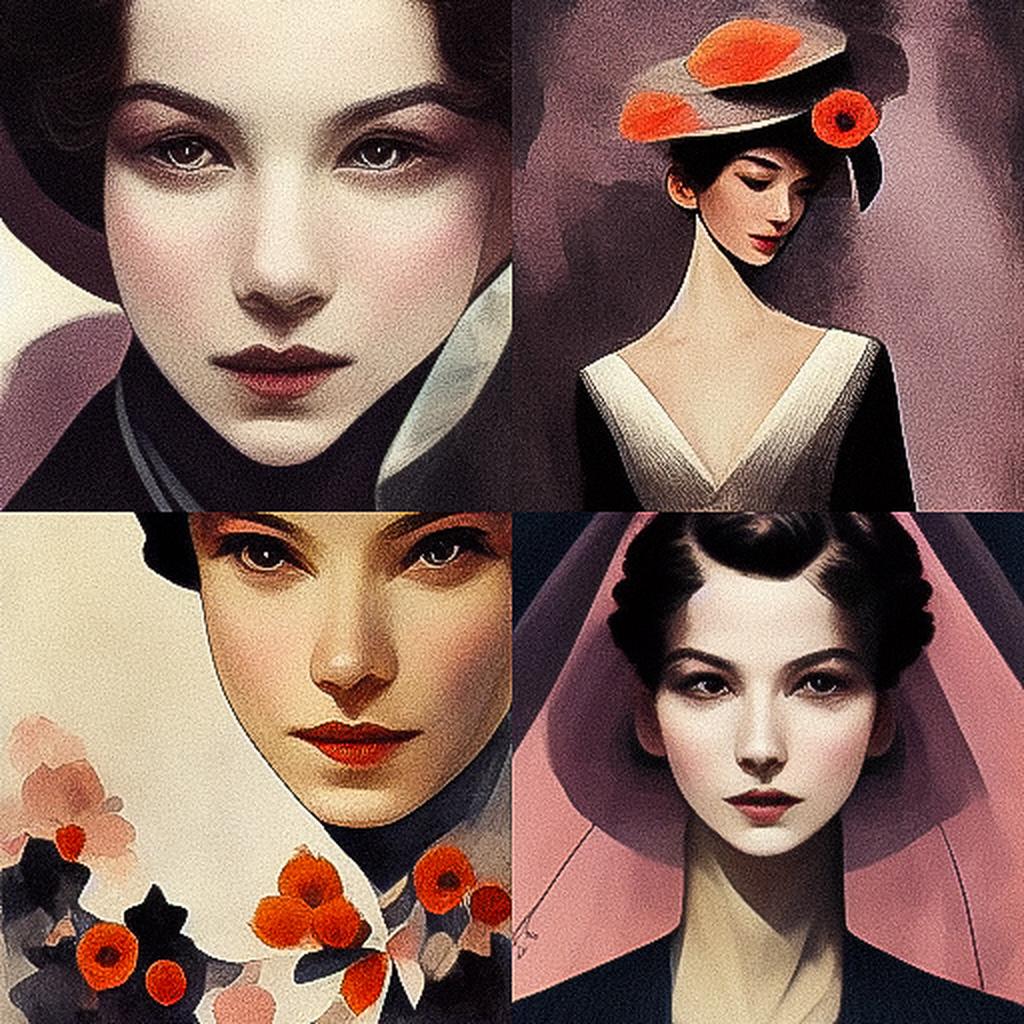Christian Dior style, Midjourney V3, render 1 of 4
