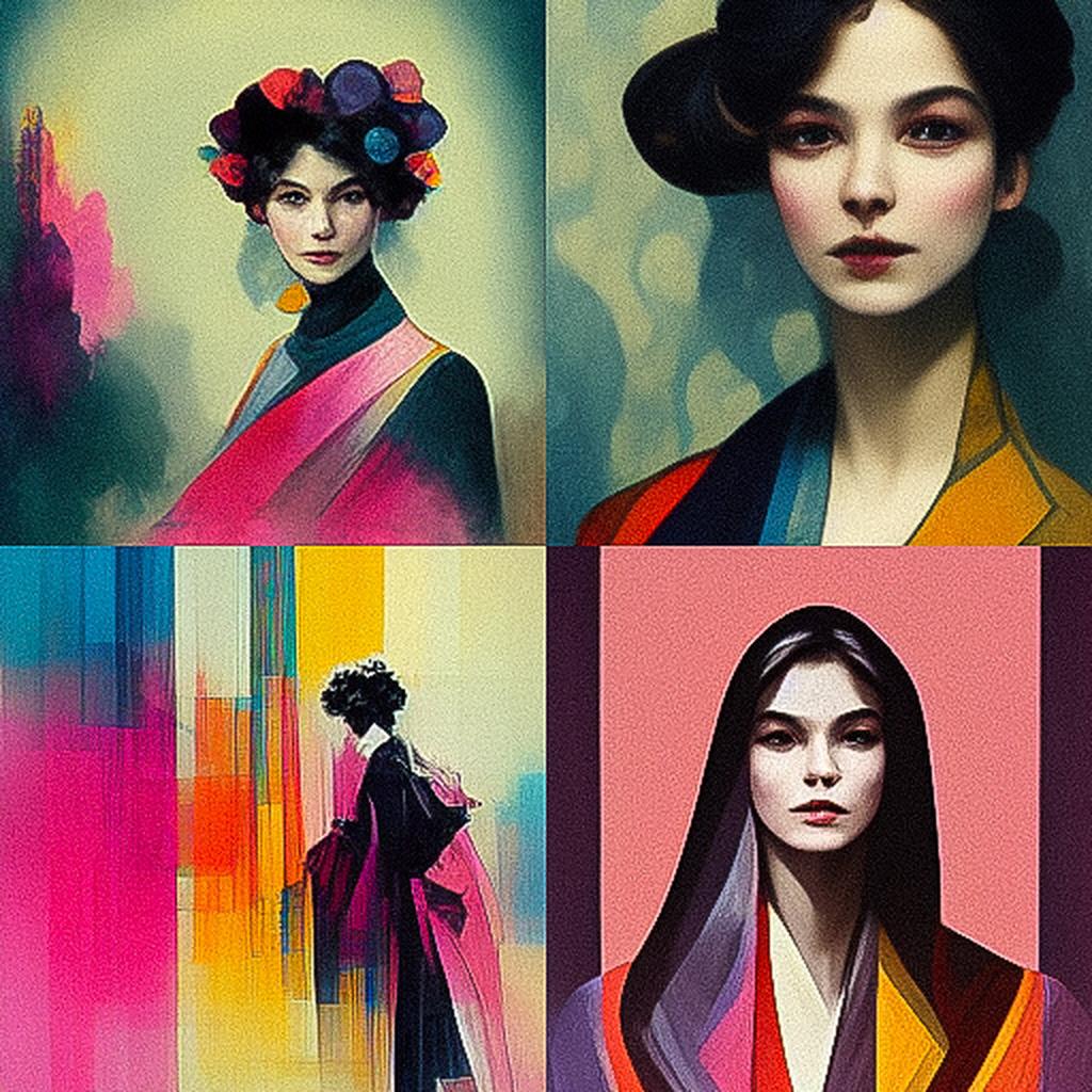 Christian Lacroix style, Midjourney V3, render 1 of 4