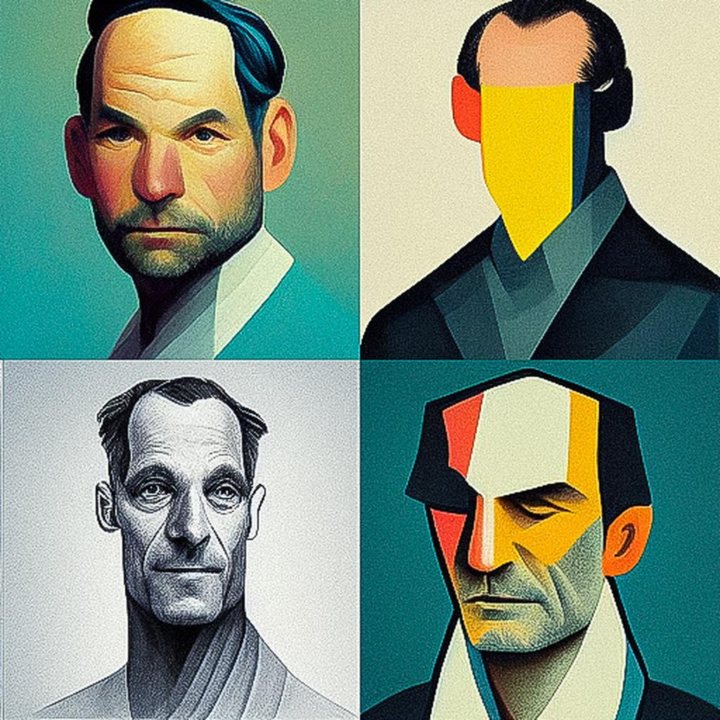 Christoph Niemann style, Midjourney V3, render 1 of 4