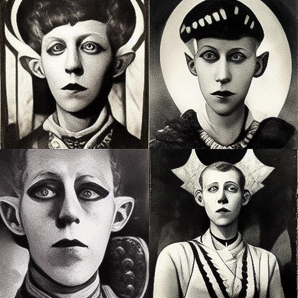 Claude Cahun style, Midjourney V3, render 1 of 4