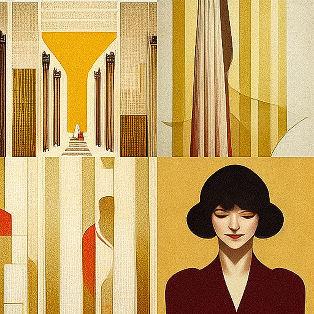 Coles Phillips style, Midjourney V3, render 1 of 4
