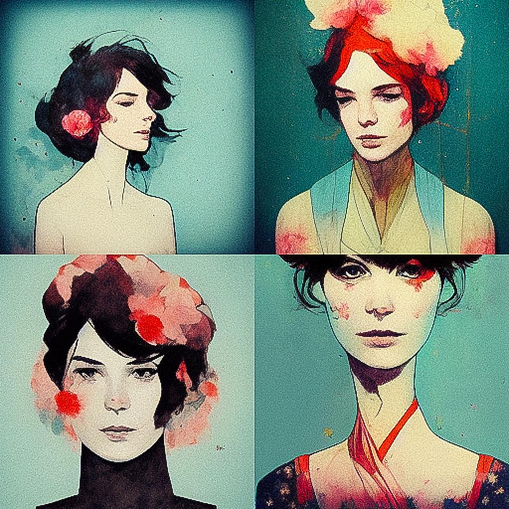 Conrad Roset style, Midjourney V3, render 1 of 4