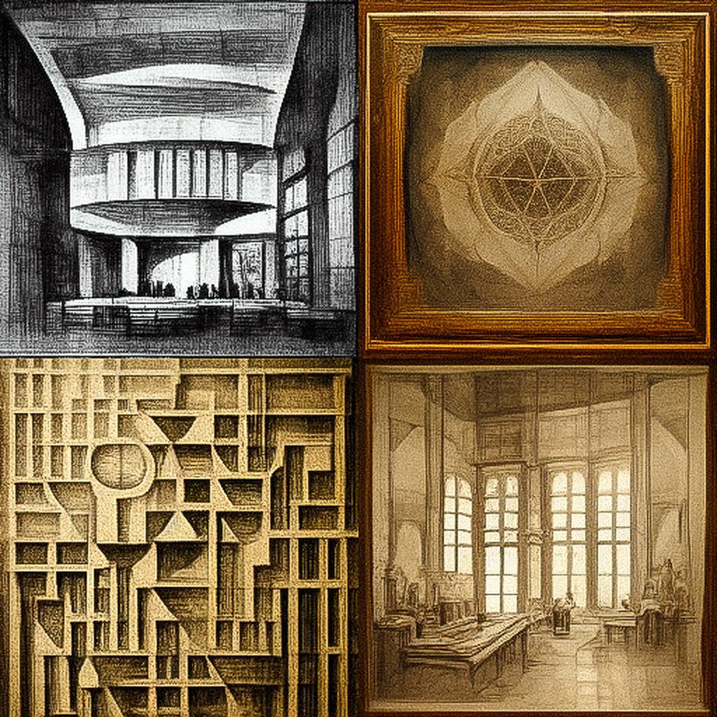 Conte drawing style, Midjourney V3, render 1 of 4