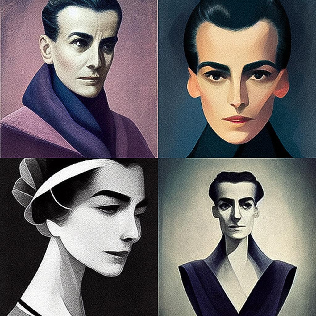 Cristobal Balenciaga style, Midjourney V3, render 1 of 4