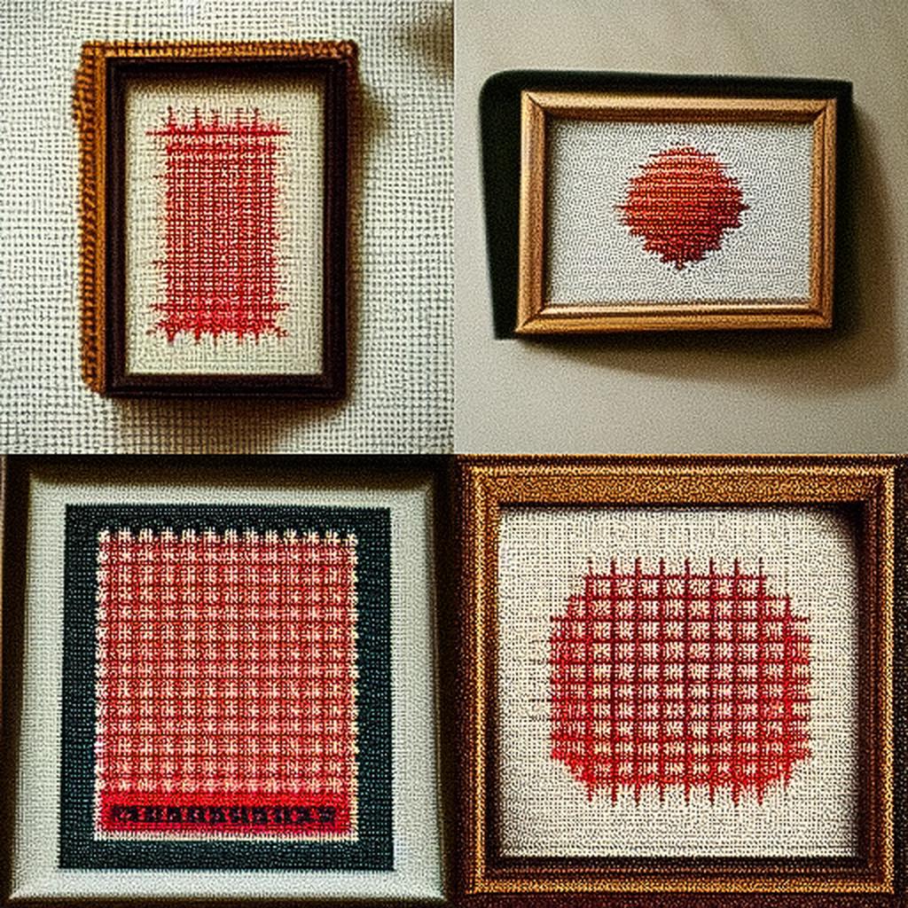 Cross-stitching style, Midjourney V3, render 1 of 4