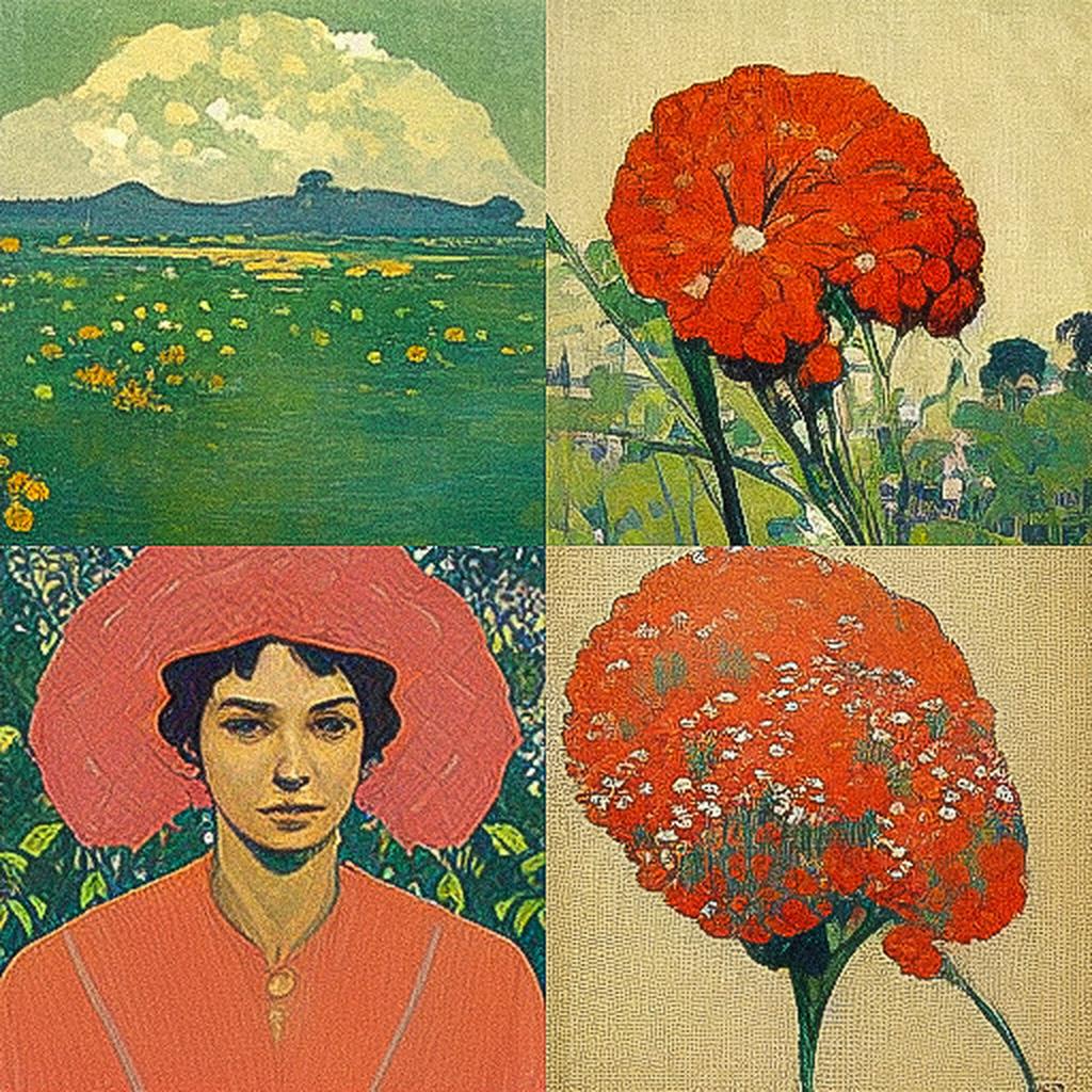Cuno Amiet style, Midjourney V3, render 1 of 4